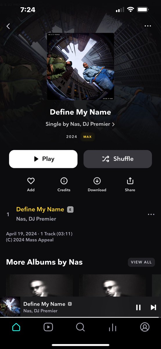 Thank you Nas & DJ Premier 🔥🎶 #DefineMyName