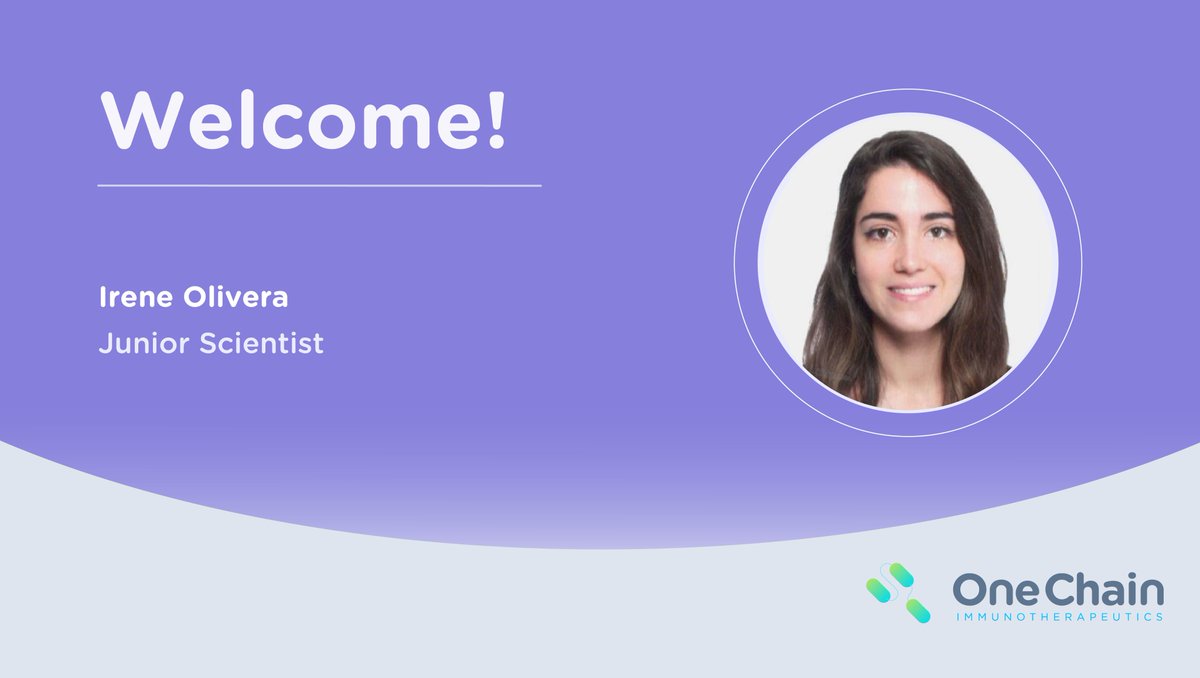 🌟 Exciting news at #OneChain! We warmly welcome Irene, a recent PhD in Cancer Immunotherapy from CIMA. Her innovative research will enhance our team's efforts in #CancerResearch. 💪 Welcome, Irene! Learn more about her and our team here: onechaintx.com/team