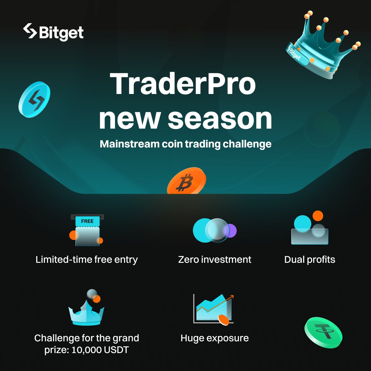1Demonnft's tweet photo. Join Bitget TraderPro Season II! 🚀
Elevate your trading with @bitgetglobal demo challenge, hit milestones, and Win Rewards. Compete for 10,000 $USDT!
Register by May 17, 2024.
- Details: https://t.co/sO03G6iuhM
- Start now: https://t.co/xCJZ9Cke6Z
#BitgetTraderPro @Reuren95 https://t.co/NUs61BzHmM