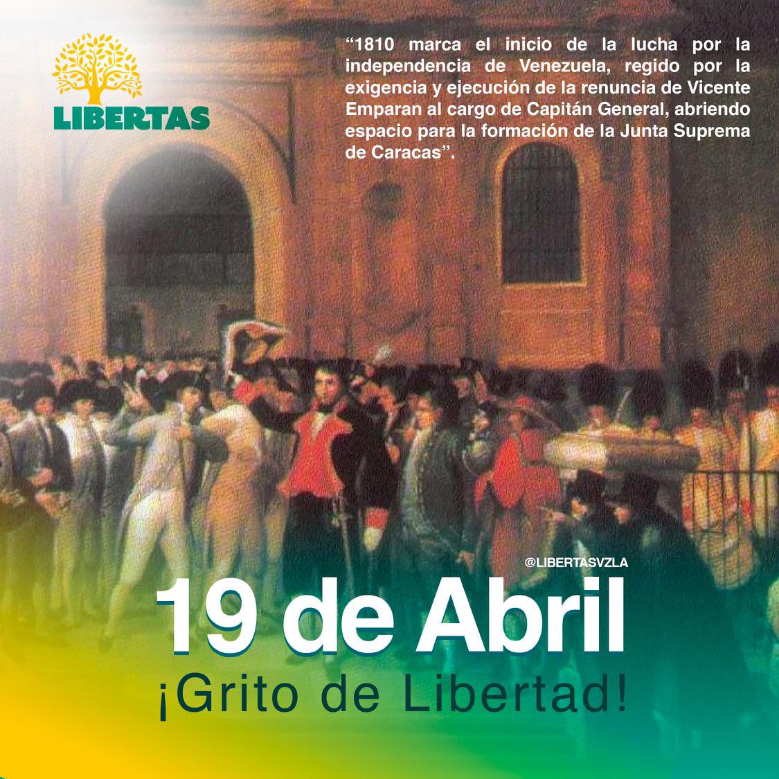#19deAbril | En el día de la independencia de Venezuela, recordamos el coraje de nuestros ancestros para liberarse del yugo español. Aunque enfrentamos desafíos actuales, con unidad y firmeza, podemos forjar un mañana donde la libertad y la justicia sean pilares inquebrantables.