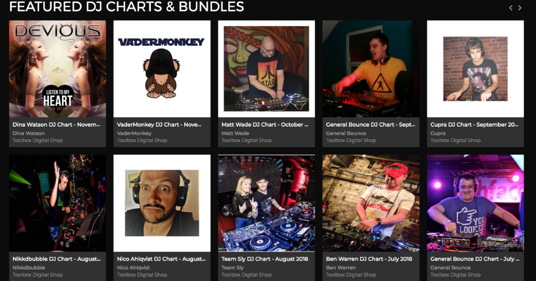 The DJ Charts & Bundles page is a great way to save some money on Toolbox Digital.

Check out the page and see the tracks that your favourite DJ's are supporting at the moment:
tlbx.digital/DJChartsBundles

#hardhouse #harddance #djcharts #toolboxdigital