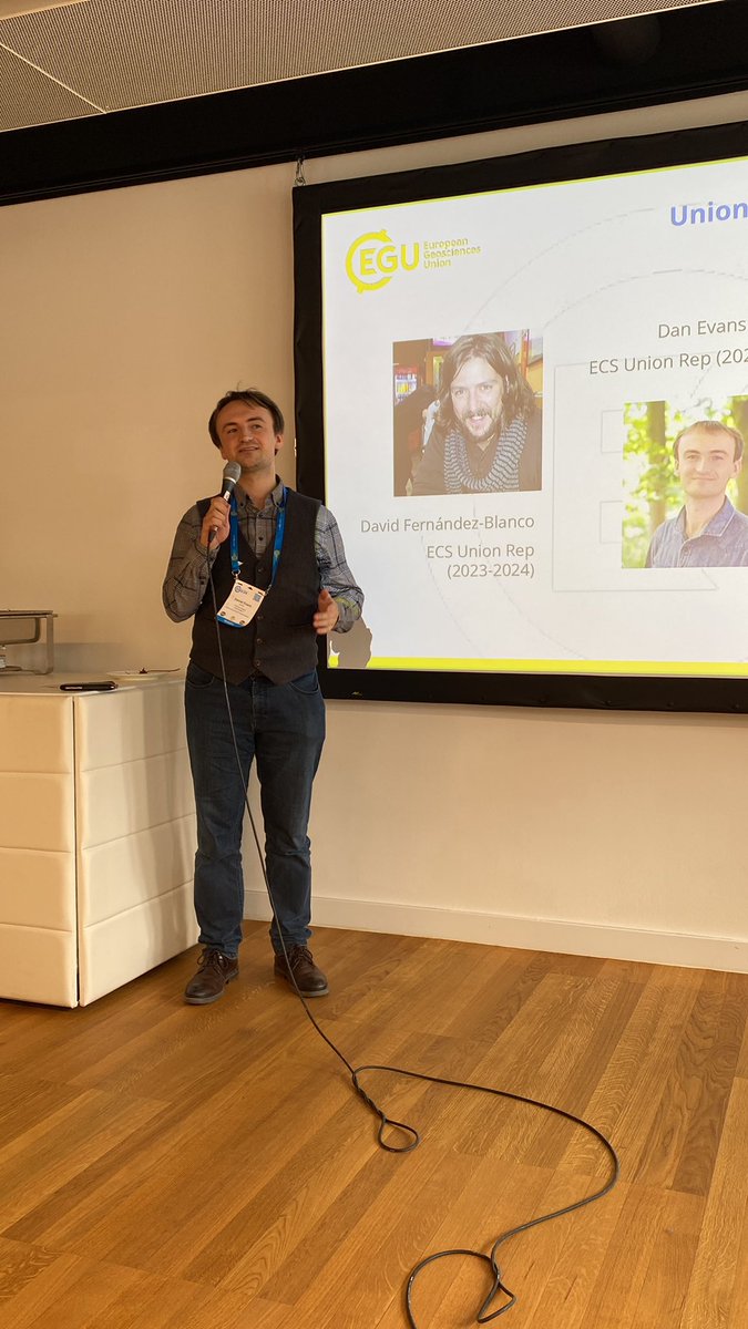 Welcome <a href="/DanEvansol/">Dan Evans</a>, our new Union-level ECS Representative 😌😌😌😌 <a href="/EuroGeosciences/">European Geosciences Union</a>