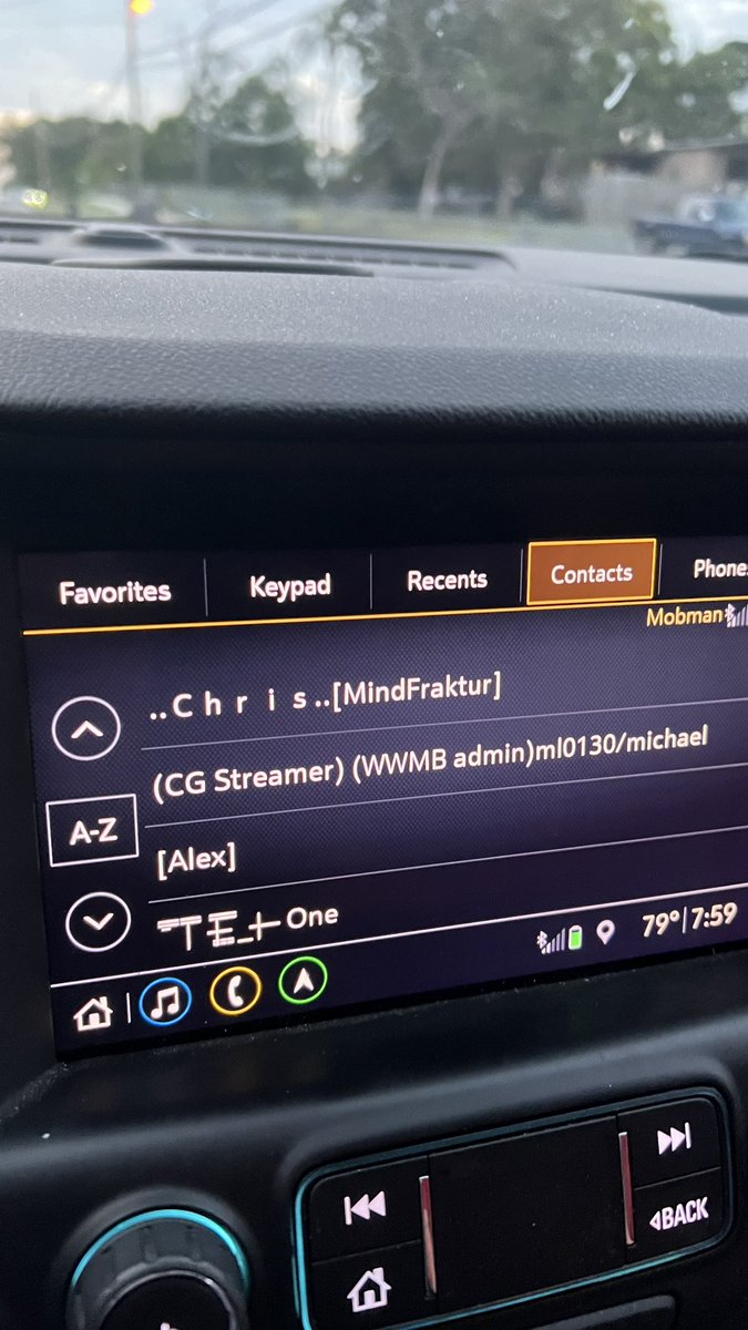 When your contact list shows up filled with hacker handles…