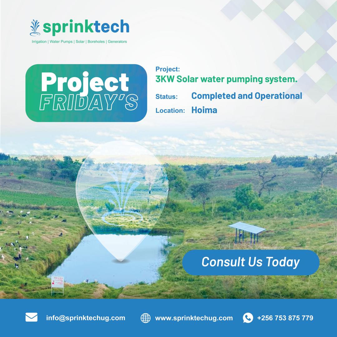 🌞 Introducing Project Fridays @sprinktech !🌱Showcasing the impact of our latest projects, starting with our groundbreaking solar water pumping system in Hoima! ☀️💧Stay tuned for updates and behind-the-scenes insights at lnkd.in/d7xPMbqb #waterpumping #RenewableEnergy