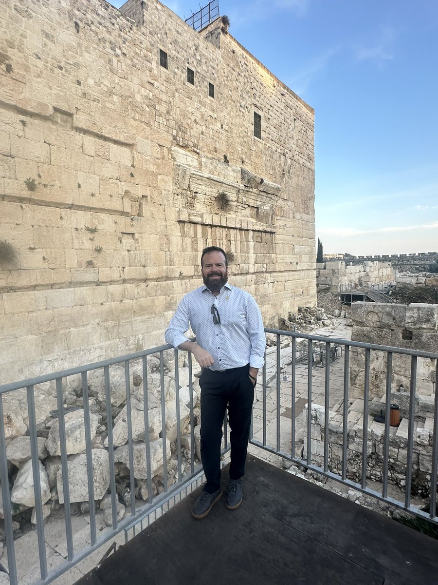 “Jews are settler colonists” I hear from the braying mob. Meanwhile I stand in Jerusalem in front of a wall built by Jews, for Jews, c. 516 BCE. #FactsMatter #Israel #jewishlivesmatter