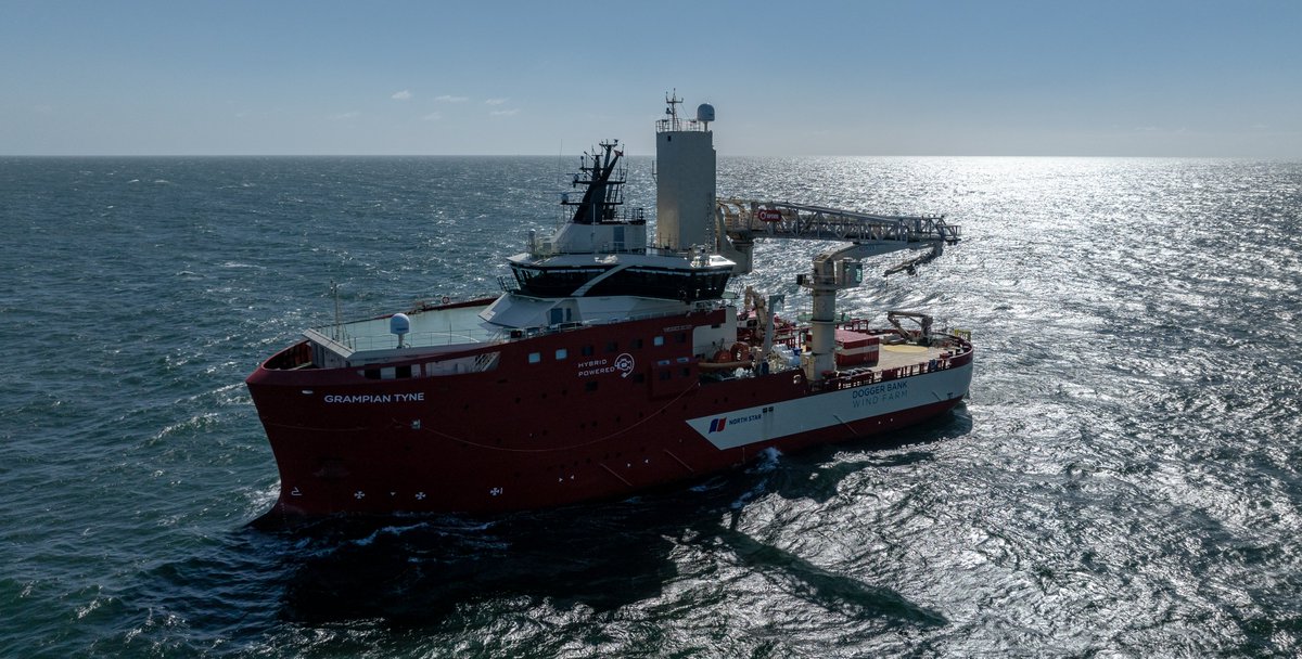 GRAMPIAN TYNE | Work Vessel | IMO: 9954280 Just off the coast at Whitburn, North East England. #grampiantyne