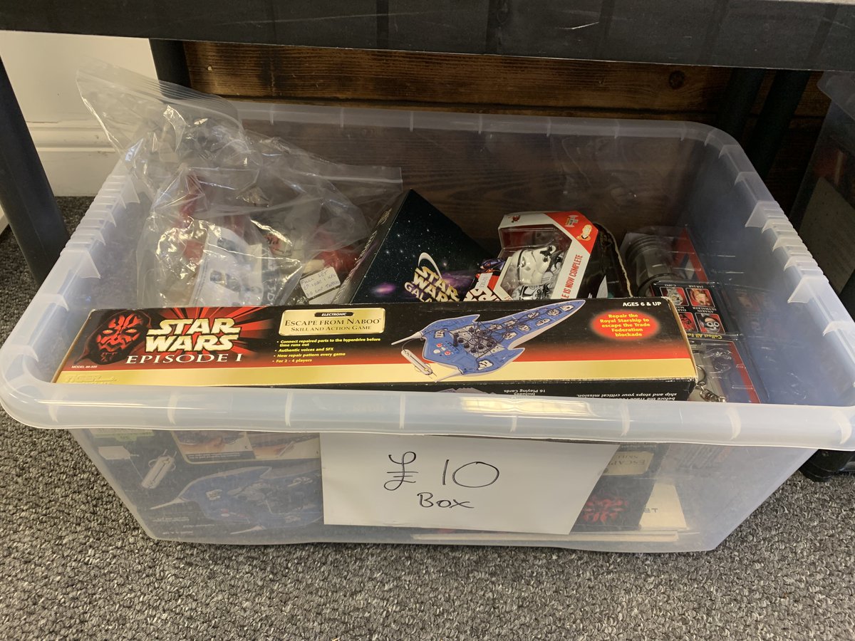 STAR WARS BARGAIN CRATES There are now some £5 & £10 bargain crates out in the shop filled with Star Wars goodies! Come and have a dig, you may find treasure or a Jar Jar Binks 😬😂 #retroshop #retrotoys #toys #leighonsea #southend #rayleigh #hadleigh #essex #starwars