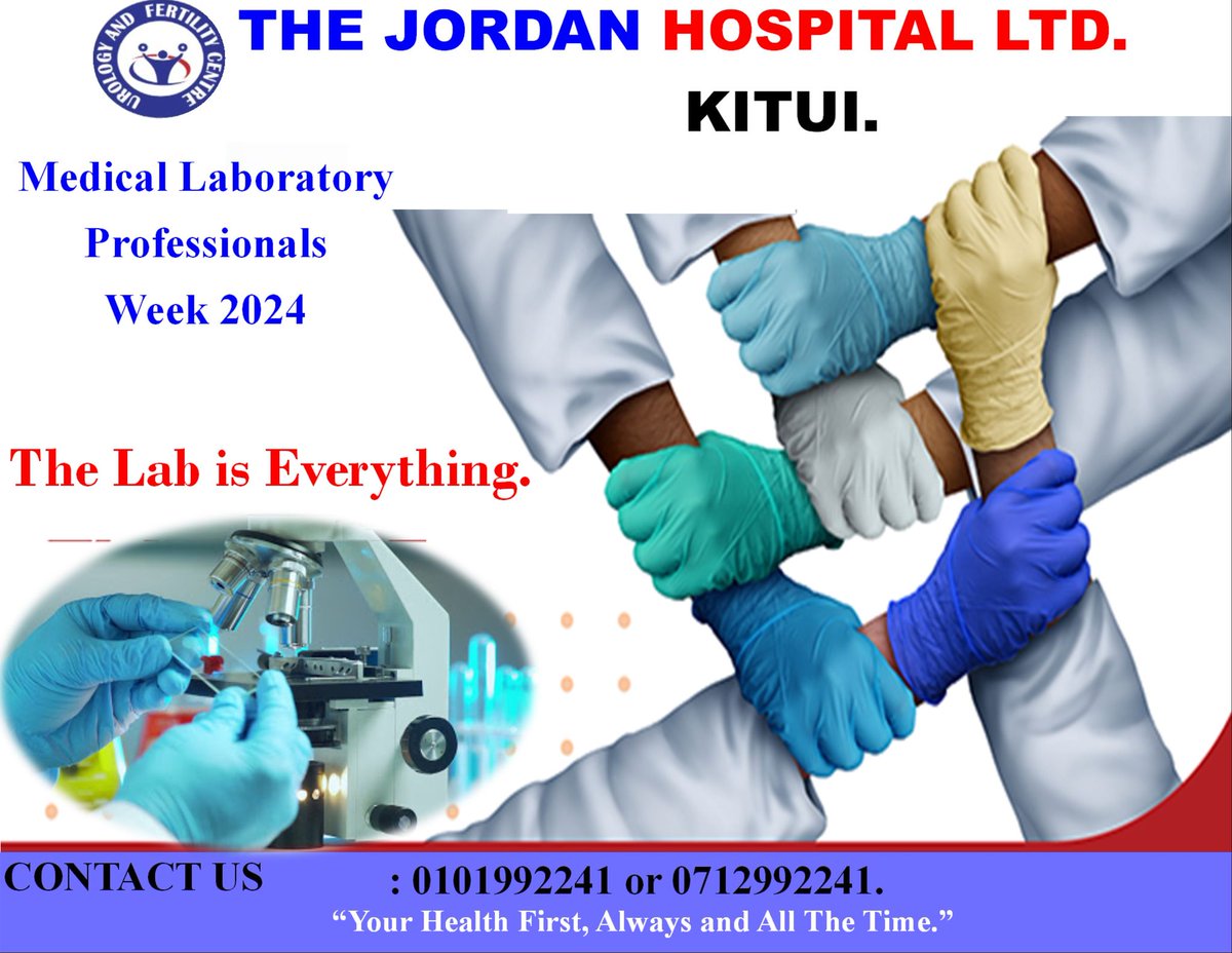 Celebrating Lab Week 2024 with one of our esteemed partners @TheJordanHospitalKitui
We cheer the Medical Laboratory and Biomedical Science Professionals  to recognize their contributions to the health of our communities.
 TheFutureisLab#AccreditedDistributor#HealthcarePartners