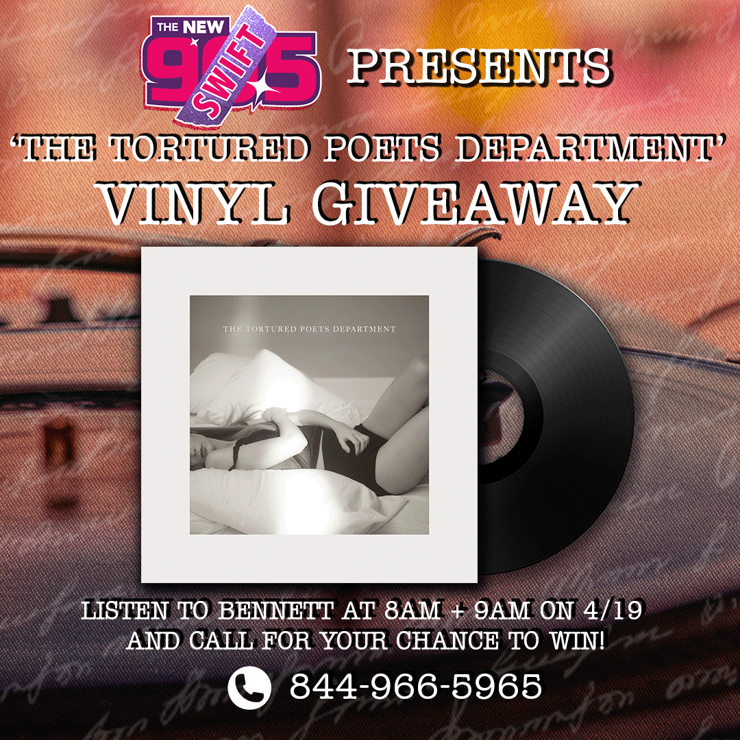 🚨 Don't miss our final on-air giveaways of @taylorswift13's new album, THE TORTURED POETS DEPARTMENT, on Phantom Clear vinyl, only available at Target! Tune in to @BennettOnAir on #TheNEWNinetySwiftFive to WIN! 🤩 #TSTTPD 🎧 new965philly.com/listen 🌐 audacy.com/new965philly/c…