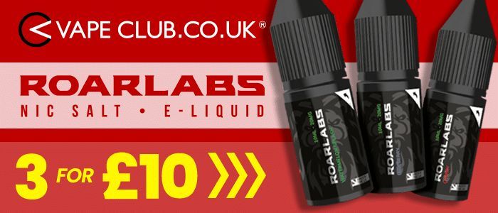 Buy 3 of the 10ml #Roarlabs Nicotine Salt e-liquid for only £10 at @vapeclub with our great #VapeDeal!

Mix & match from 10 flavours in 20mg Nicotine Salt strengths! 

👉 bit.ly/3vEbDWb

#RoarlabsEliquid #Vape #Vaping #VapeDeal #VapeClub #Eliquid