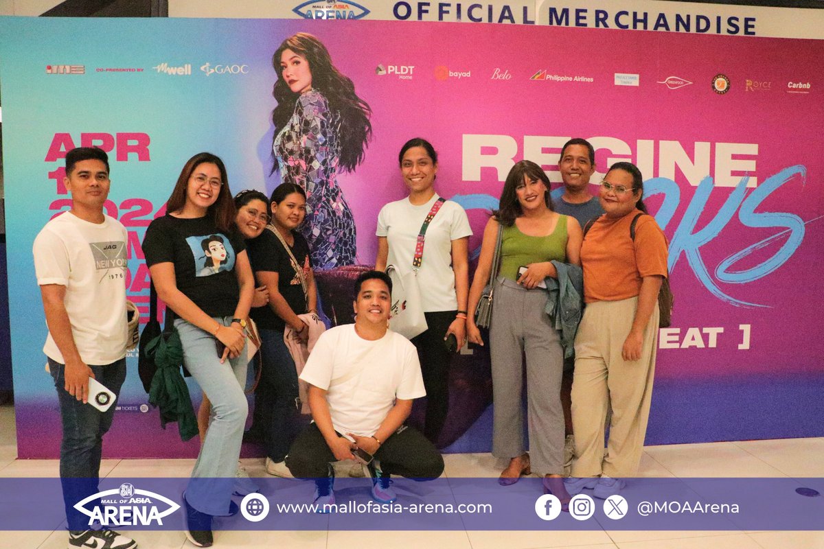 The fans are ready for an electrifying night as they prepare to rock out the MOA Arena with the one and only queen, @reginevalcasid! 💥 #RegineRocksTheRepeat #RegineAtMOAArena #ChangingTheGameElevatingEntertainment