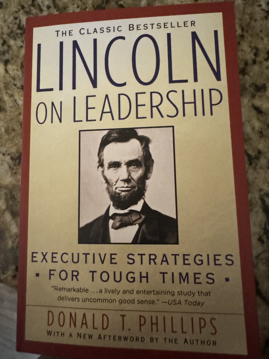 I have always admired Lincoln and the way he led the country in a tumultuous time. His leadership style, unique to him, but was highly effective in saving the country. Read about his strategies in this book, strategies that any leader can apply today! ⁦@DonaldTPhillips⁩ !