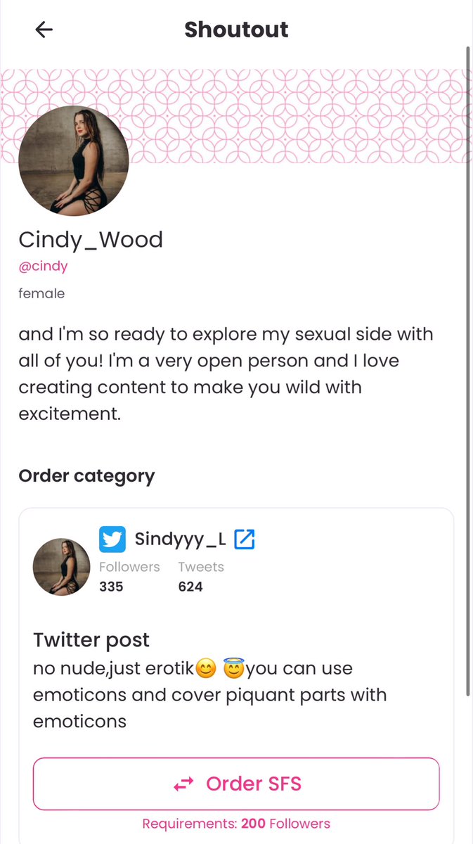 Beautiful <a href="/LSindyyy/">Sindyyy_L</a> available for SFS on Twitter! 😍✨🤩

Check this link 👉🏼 fanscity.com/shoutout/sfs/c…