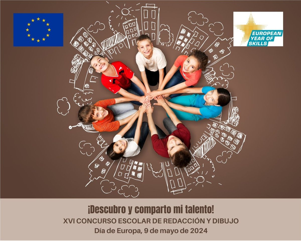 Convocamos el XVI #Concurso de Redacción y Dibujo con motivo de la celebración del Día de Europa (que tiene lugar el 9MAY). Está dirigido al alumnado de Educación Primaria y Secundaria de Zaragoza con premios en material escolar. Hasta el 26ABR Info. > zaragoza.es/sede/servicio/…