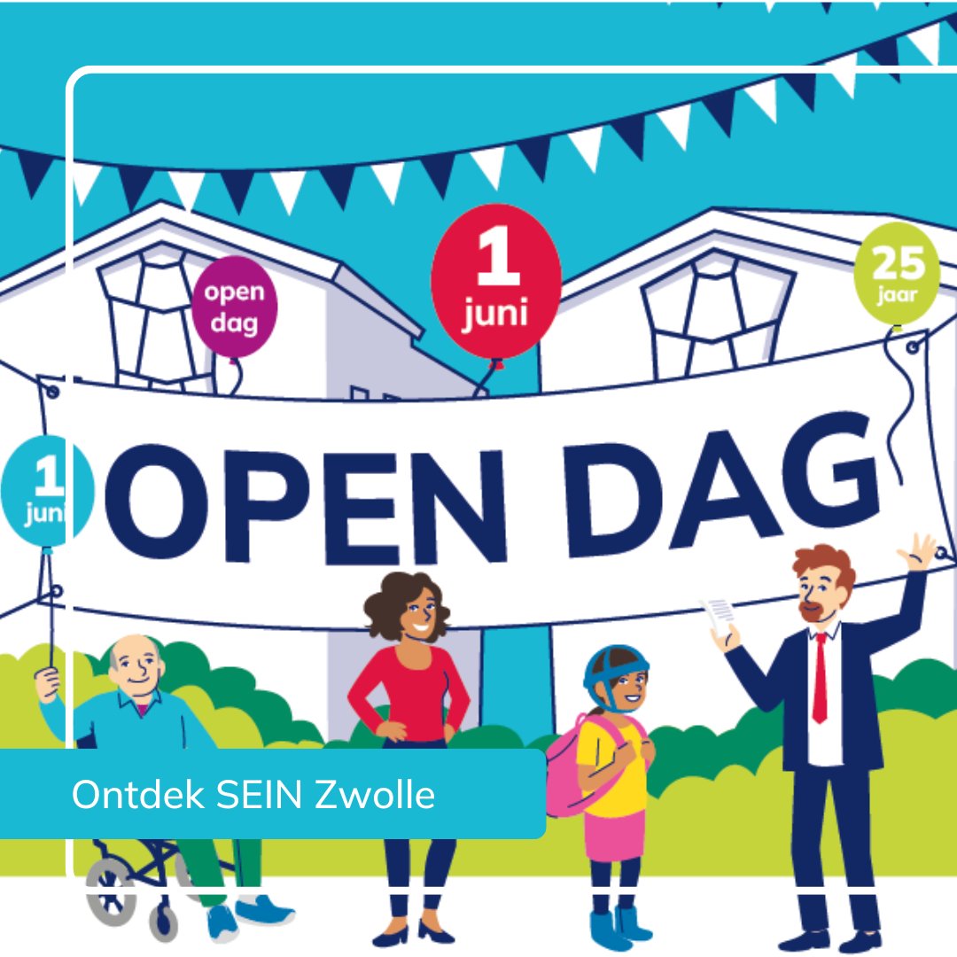 Benieuwd naar de ‘wereld’ van #SEIN? Tijdens de #opendag op 1 juni openen alle afdelingen in #Zwolle hun deuren. Loop lekker rond of volg een mini masterclass #epilepsie. Kom langs vanaf 13.00u en ontdek expertisecentrum SEIN! #werkenindezorg bit.ly/448q69y