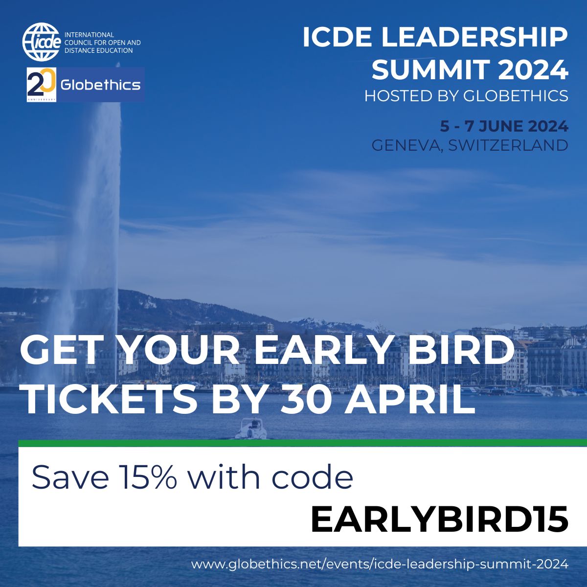 ⏳🎫 Just one week left! Register for #ICDELS24 by 30 April for the Early Bird discount.

🤖🎓 Let's explore the ethical implications of #AI and the futures of #education, and develop policy recommendations for educational authorities.

🔗 Get your ticket: globethics.net/events/icde-le…