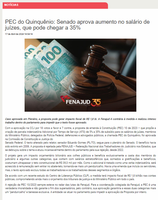 Sabe por que a reforma do judiciário é uma urgência?