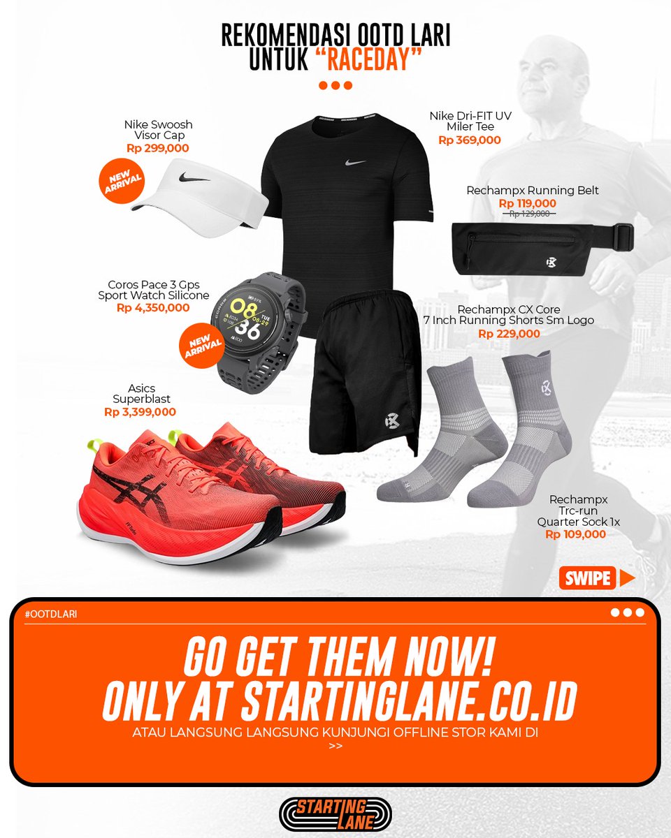 LarikuInfo's tweet photo. π Nih rekomendasi OOTD lari buat nemenin persiapan race day!
Berkah Sale belanja produk hemat cuma di https://t.co/gQk3pI4Oo6 selalu ada harga spesial Hari Raya!
Yuk buruan ...!
#StartingLane #OOTDlari #LariKuinfo #sepatulari #runningshoes #edisilebaran #HariRaya #THRsale https://t.co/5mLfVaXtZ5