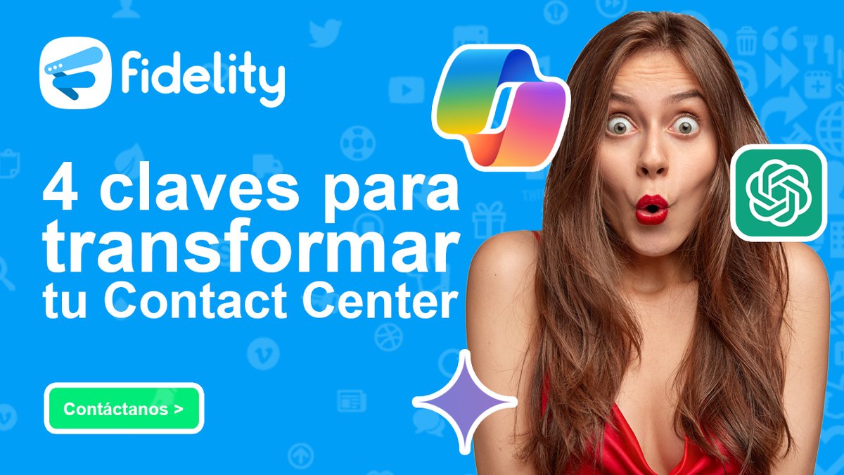 Jusan_Telecom's tweet photo. Destaca entre la multitud con un #servicioalcliente excepcional gracias a Fidelity y sus herramientas de #InteligenciaArtificial.
- Enrutamiento de comunicaciones
- Asistencia inteligente al agente
- Agentes virtuales #Chatbots y #Callbots
- Análisis inteligente de datos https://t.co/ZbxYrF8m4K
