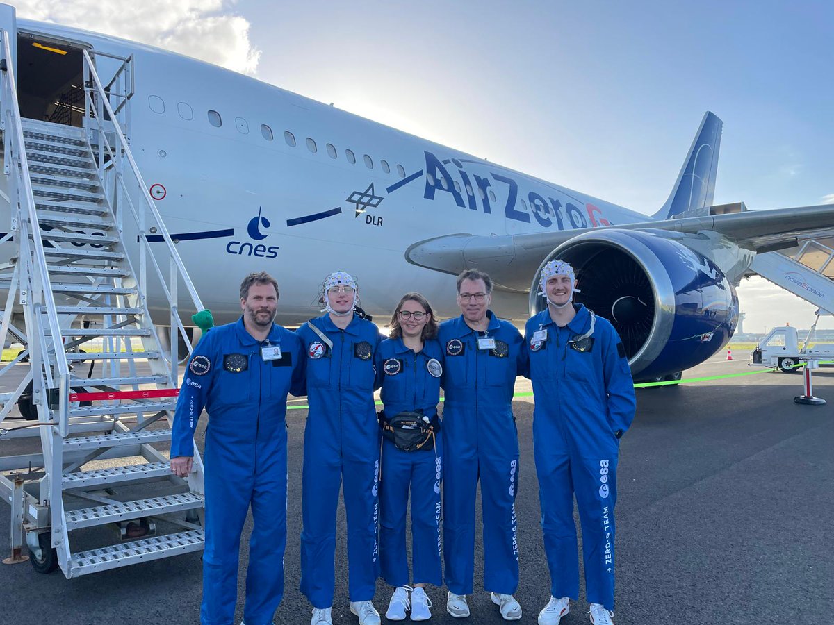 JasonFisherr's tweet photo. Incredibly thankful to have been invited to participate in an @AirZeroG parabolic flight - a truly unique experience! ✈️️

The feeling of absolute weightlessness is equal parts terrifying and addictive, I cannot wait to try it again! 

#ESA #Novespace #AirZeroG https://t.co/uiCP1mc23Q
