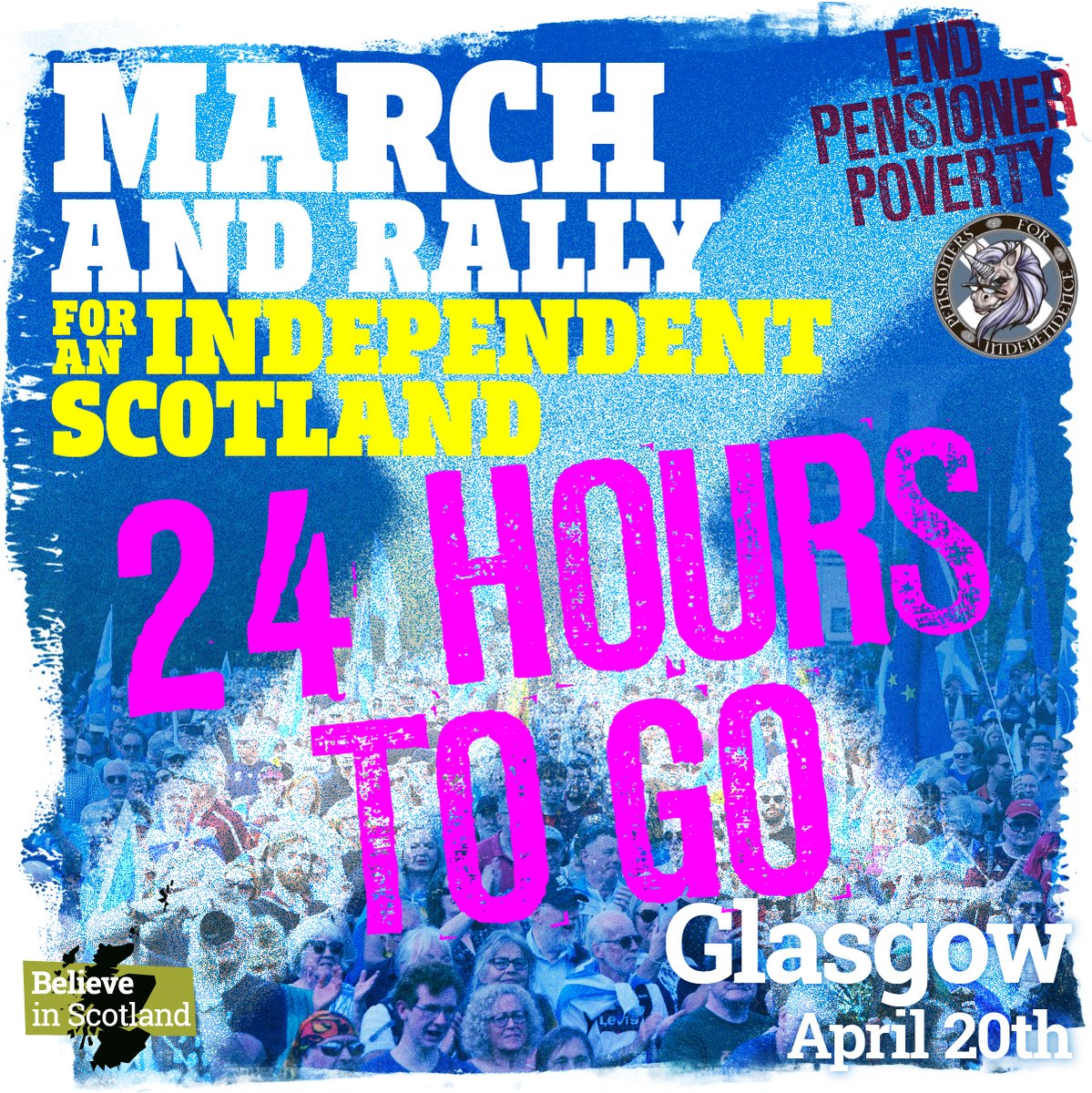 2️⃣ 4️⃣ hours to go!! 🏴󠁧󠁢󠁳󠁣󠁴󠁿 Let’s march together to unleash Scotland's true potential! 📍 All details including the march route can be found here: bit.ly/3uj64Mi