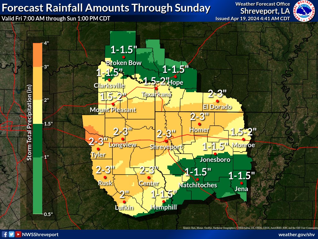 A cold front combined with a strong upper-level disturbance will bring widespread rainfall amounts of 1-3 inches to the region this weekend. This may result in additional rises on area waterways as well as flooding of poor drainage and flood prone areas.