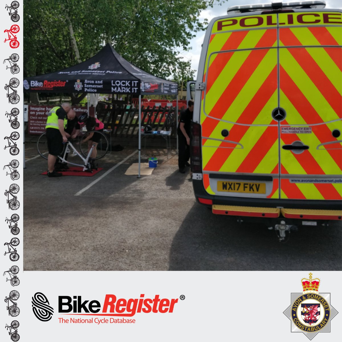 bikeregister's tweet image. Bike Recovery thanks to @ASPolice "This bicycle benefitted from being on the BikeRegister during one of our bike marking events. The sticker is extremely difficult to remove so we could return it to the owner shortly after we recovered it."
#CycleTheft #BikeMarking #BikeRecovery