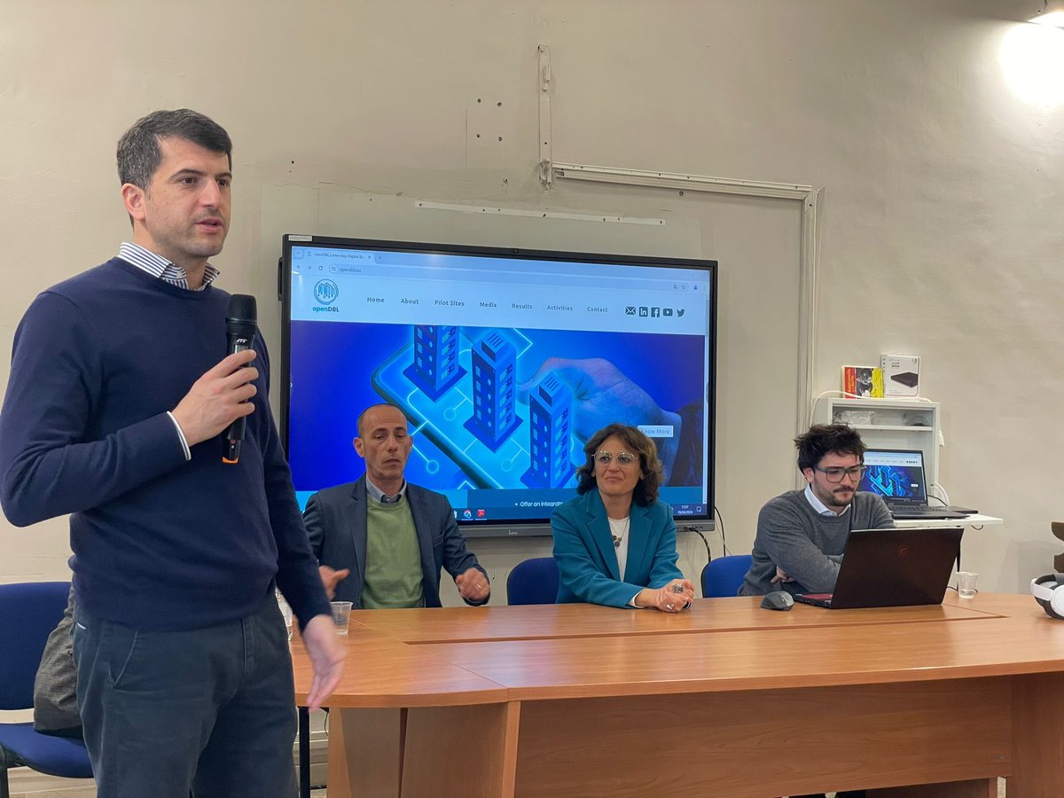 opendbl's tweet photo. @V_Xipolitas, the Mayor of #Kiffisia, Greece, and Adrià Vila Cucó from @mislataeseuropa Spain introduced their pilot sites and contributions to @opendbl. 

#ruvodipuglia #opendbl https://t.co/RWR2hCtKDV