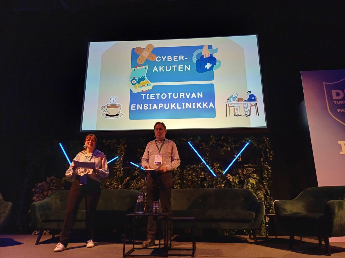 CentriaSeculab's tweet photo. Hei! Kiitos #Digiturvallisuus2024 -messut, että päästiin kertomaan Tietoturvan ensiapuklinikasta. #tietoturva #centriatki 
Ja kiitos kaikille muille mahtaville esitelmien pitäjille! Teitte hienon päivän! Erityiskiitos myös #Jamk ja #Xamk hyvästä seurasta! https://t.co/EU88p1lAVV