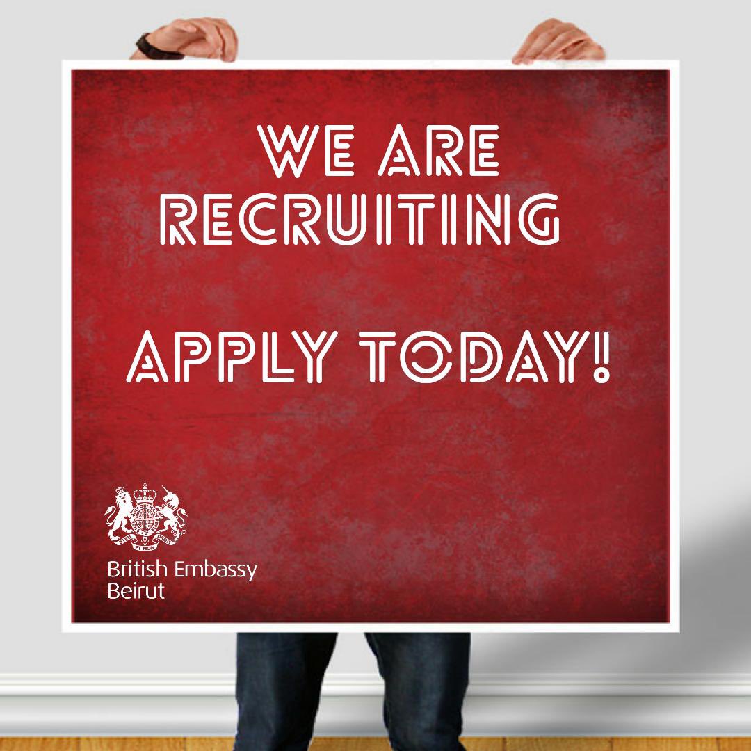 ⭐️ JOIN OUR TEAM ⭐️ British Embassy Beirut is recruiting for the position of Programme Manager. 📆Deadline 30 April 2024 🔗Apply online ⤵️ fcdo.tal.net/vx/mobile-0/ap…