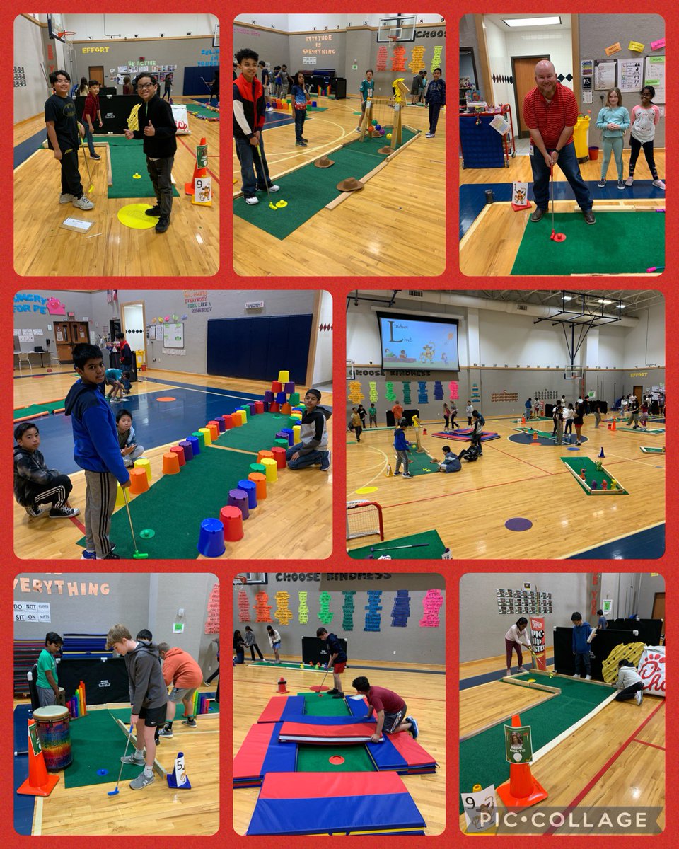 We had a great time w our putt putt course this week!!! Thanks <a href="/CoachYost1/">Coach Yost</a> <a href="/BlazerPalm/">Stacy Palmertree</a> <a href="/PESCoachHall/">Coach Hall</a> for the equipment and ideas and also <a href="/Lowes/">Lowe's</a> for donating some greens! 😊<a href="/LindseyElem/">Lindsey  Elementary</a>