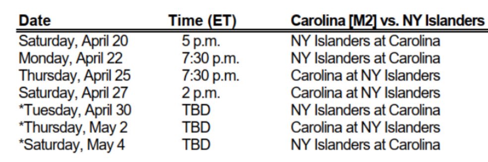 Let’s go! @MSGNetworks is the home for #Isles Playoff hockey! See you tomorrow from Raleigh! Coverage starts at 4:30pm! @IslesMSGN