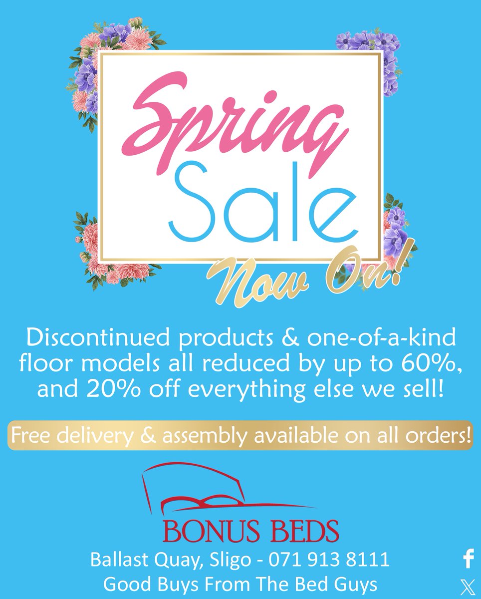 Bonus_Beds's tweet photo. Looking for a real deal? You have found the right place 😃
Huge discounts just made on some absolutely stunning bed frames, DM us for images and prices. https://t.co/80hddlzGas