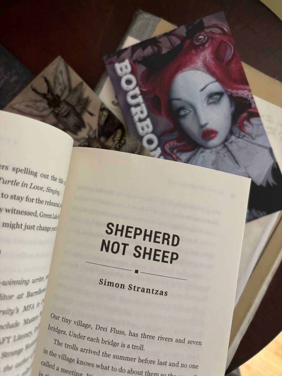 The latest volume of BOURBON PENN just arrived, containing my dark fantasy story, 'Shepherd Not Sheep' as well as some might impressive fiction from other voices. If you aren't reading BP your head's not on right. bourbonpenn.com/issue/32/sheph…