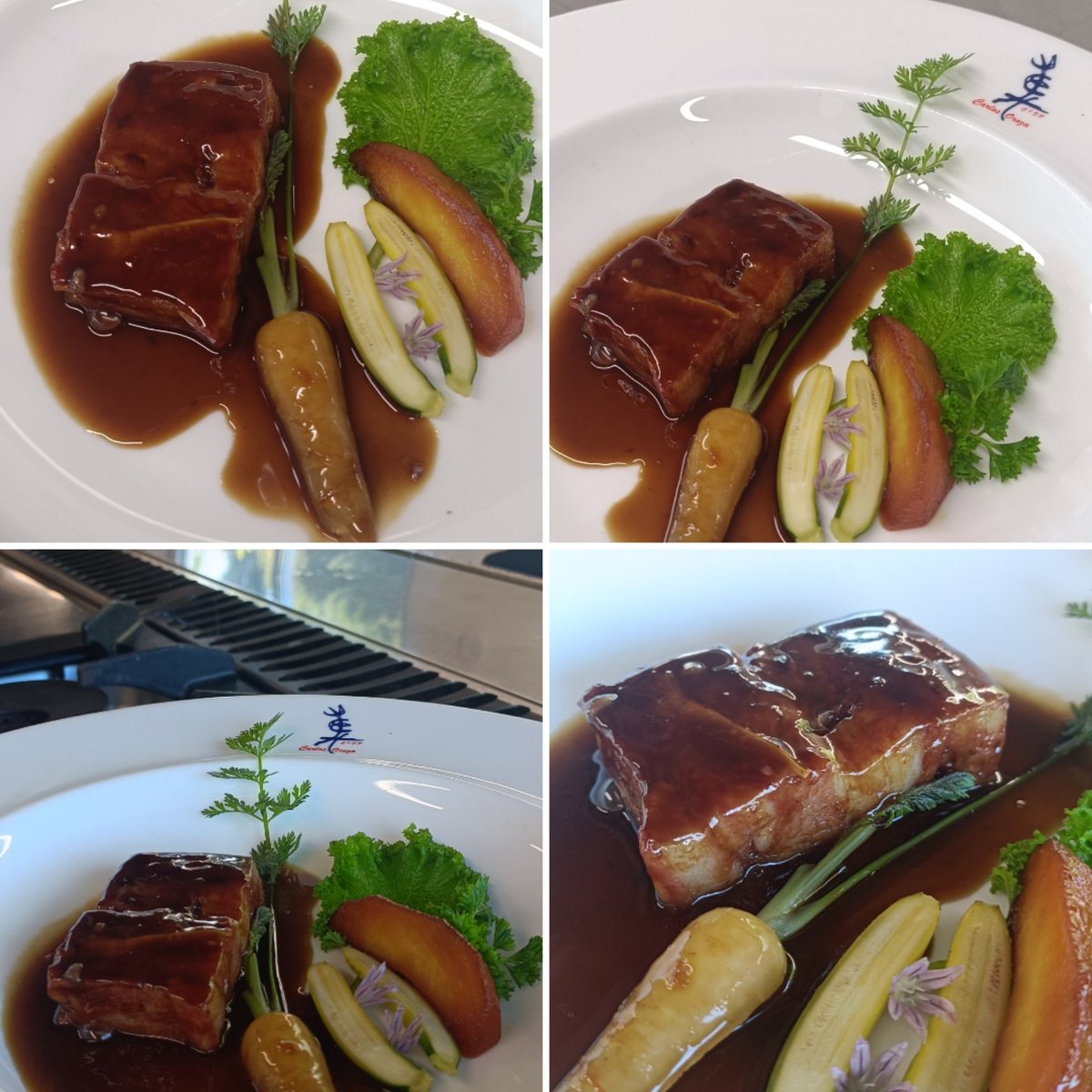 profesorFP's tweet photo. A segunda parte da mañá foi comezar cos ensaios de porco celta. Os tacos de leitón cocido e prensado que nos envía Diego (DOD Celtas da Ulloa) son moi bo produto, extraordinario. Manteiga? Non, aínda mellor.
#ProdutoLocal
#PorcoCelta https://t.co/mQEQOodFDz