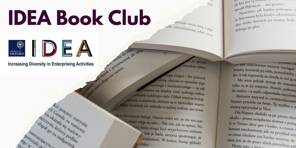 📚 IDEA Book Club: last few spaces! Led by Prof Abigail Williams, join us to discuss the book 'Shoe Dog: A Memoir by the Creator of NIKE' by Phil Knight followed by networking. 📅 1st May, 5.30pm, The King’s Arms Email idea@admin.ox.ac.uk to sign up.