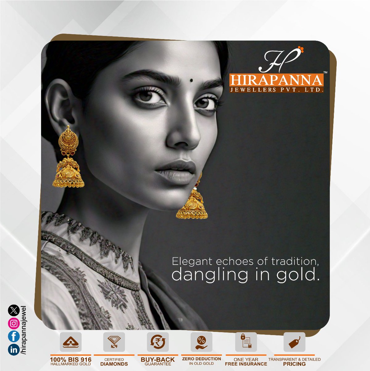 Elegant echoes of tradition dangling in gold.
.
.
#hirapannajewels #hpj #goldchoker #chockers #hirapanna #hirapannajewellers #goldearings #goldjewel #goldforyou #designercollection #designerjewellery #bewowindia