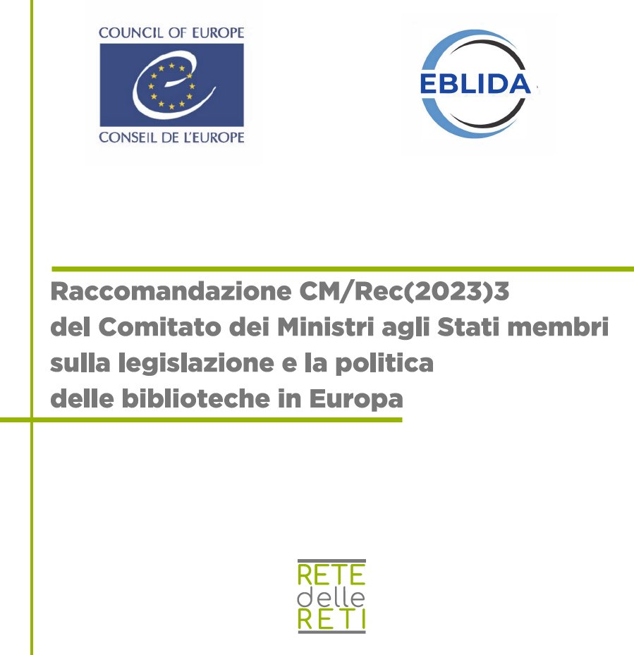 📢 The Italian 🇮🇹translation of the EBLIDA Recommendation on Library Legislation and Policy in Europe, provided by Rete delle Reti' is now available! Join us in expanding accessibility & fostering inclusivity in library policies across Europe. Grazie! 🔗bit.ly/4aGdnxy