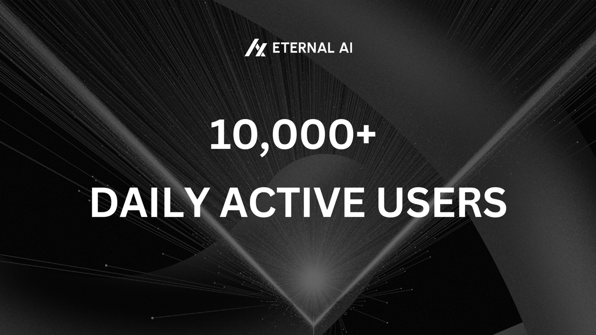 BREAKING: Eternal AI testnet has surpassed 10,000 daily active users 🚀

To accommodate the incredible demand, we're scaling up our generative on-chain AI, Max Multi, by 5 times!

With this upgrade, we expect to clear up the pending prompt requests within the next 24-48 hours

In…