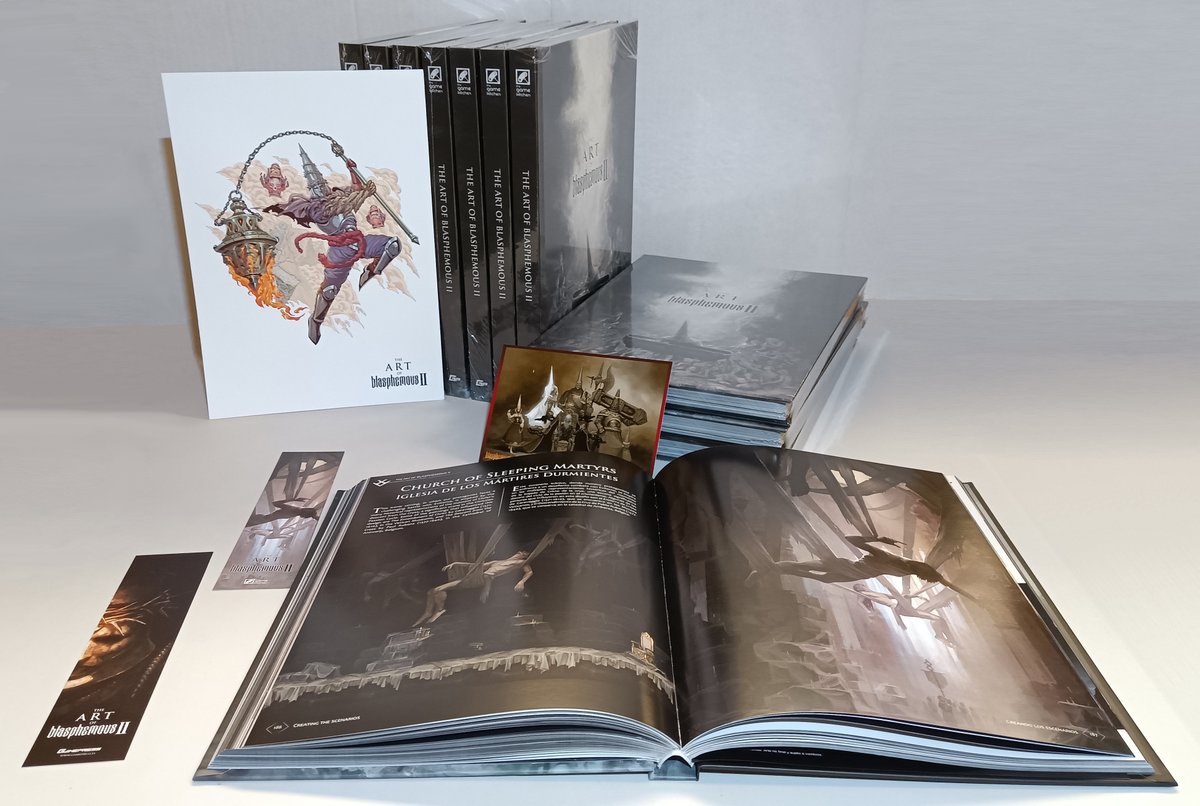 The Art of Blasphemous II looks spectacular! We are already shipping the Collector's Editions. As always, on a first-come, first-served pre-order basis. 📅If you have pre-ordered, please be patient. We spend a lot of time protecting the packages so they arrive in mint condition.