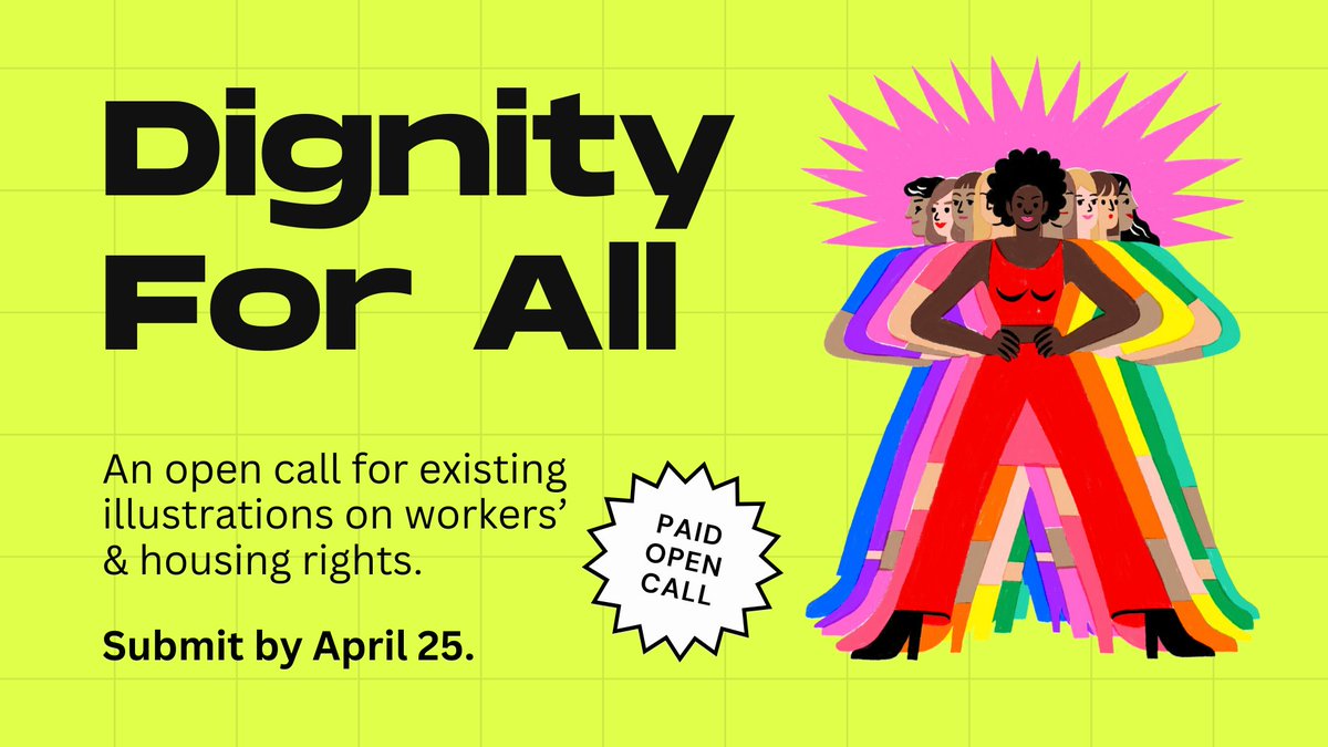 ✊ Open call for existing digital illustrations. 👉 Submit at fineacts.co/dignity-for-all 🏅 10 illustrations will receive a $150 licensing fee. 🎉 If selected, you remain the work’s owner and can still sell or use it for commercial purposes.