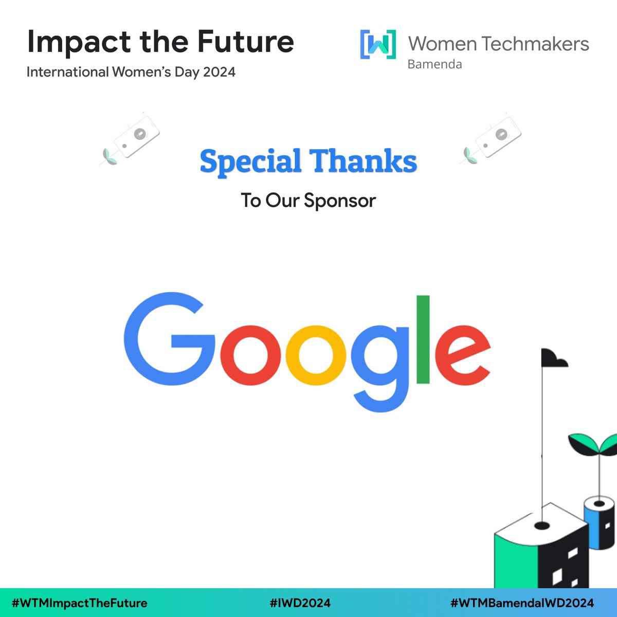 A huge shoutout to our amazing sponsor @Google for their incredible support in making the #WTMBamendaIWD event a reality! 

Thank you for championing #WomenInTech & driving positive change in the industry. Your sponsorship has been invaluable! 🙌

#IWD2024
#Impactthefuture