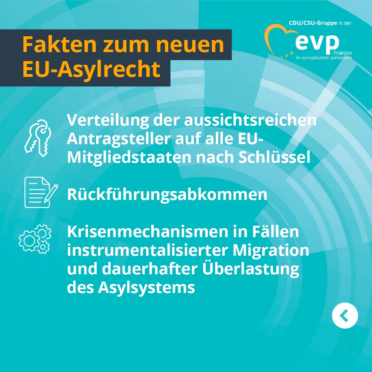 Das neue EU-Asylrecht wird zur besseren Kontrolle, Steuerung und Begrenzung von Migration nach Europa führen. Hier die wichtigsten Regelungen des neuen europäischen Asyl- und Migrationssystems. ⤵️ #DeinEuropa 🇪🇺🇩🇪