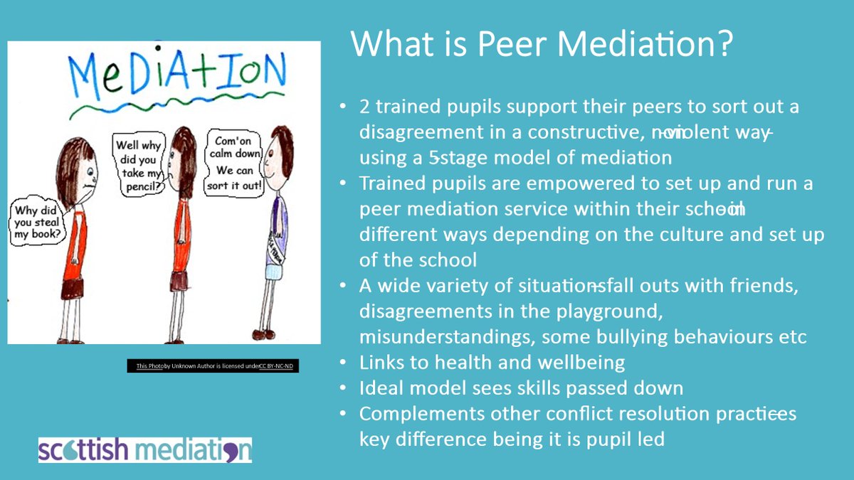 ScotMediation's tweet photo. Great contributions and conversations in the recent Peer Mediation - Training for Trainers sessions! Some of the words mentions from our participants with regards to the training were positive, enthusiastic, motivated, inspired &amp; hopeful….. #mediation #peermediation #youngtalk https://t.co/6K76Z1P4QW