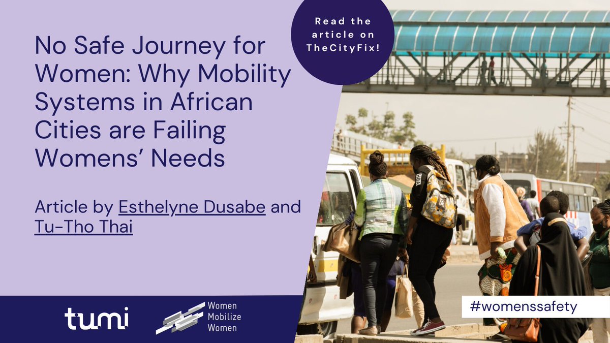 🚎💜 More than 80% of women in Nairobi, Kenya experienced #Harassment on #PublicTransport Check out The City Fix' article “No Safe Journeys for Women: Why Mobility Systems in African Cities Are Failing Women’s Needs” by @DusabeEsthelyne and Tu-Tho Thai: bit.ly/3Un1WVI