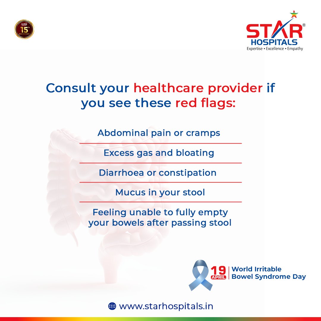 Irritable Bowel Syndrome (IBS) is one of the most burdensome chronic ailments reported by patients. At Star Hospitals, we understand the impact on your daily life and recommend you take expert advice to address your symptoms and live a healthy life. #StarHospitals