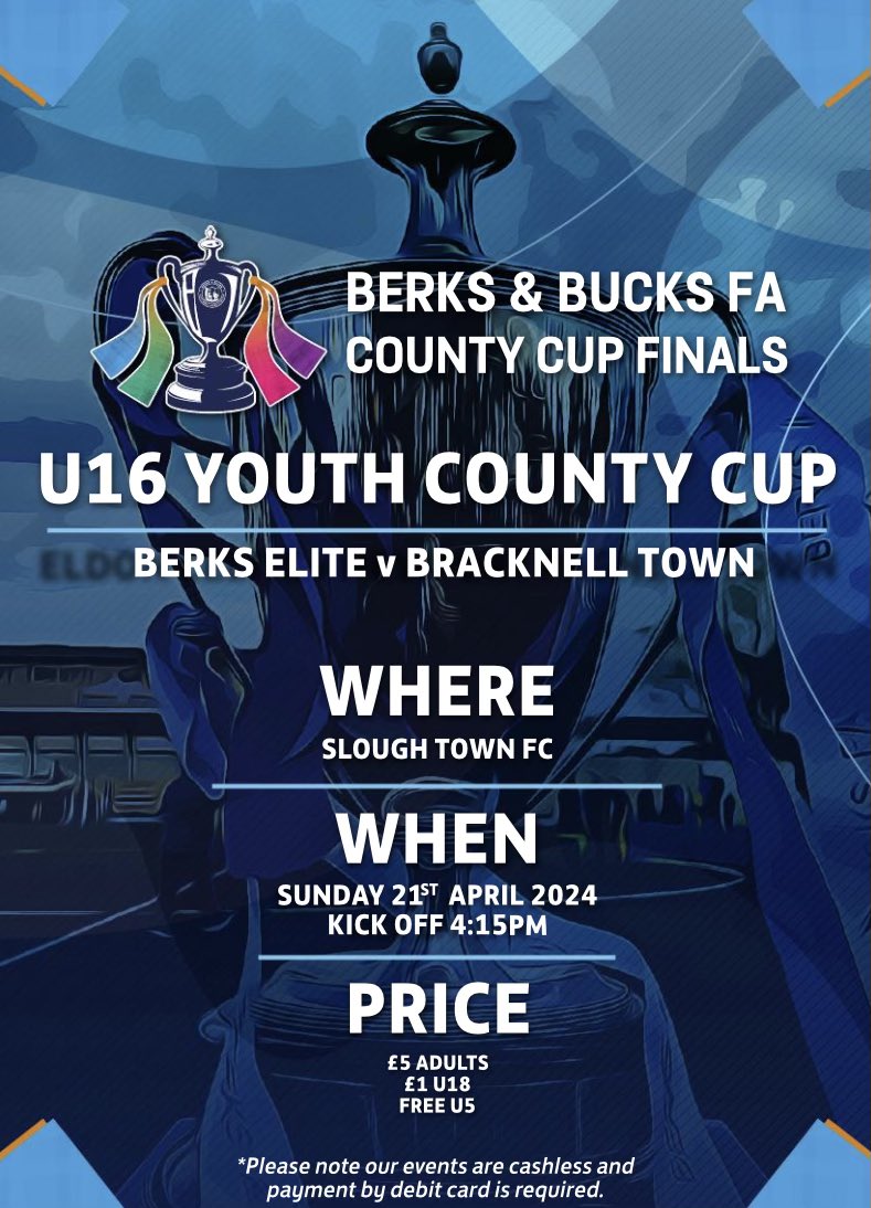 Sunday sees us with a @sloughtownfc hat-trick of finals. Kicking off at 9.45am with @EldonCelticJFC v @sloughtownfc for the U14 Final. We look forward to some great games! Good luck everyone! @nptfc @berkselitefc @BracknellTownFC @SloughTownST