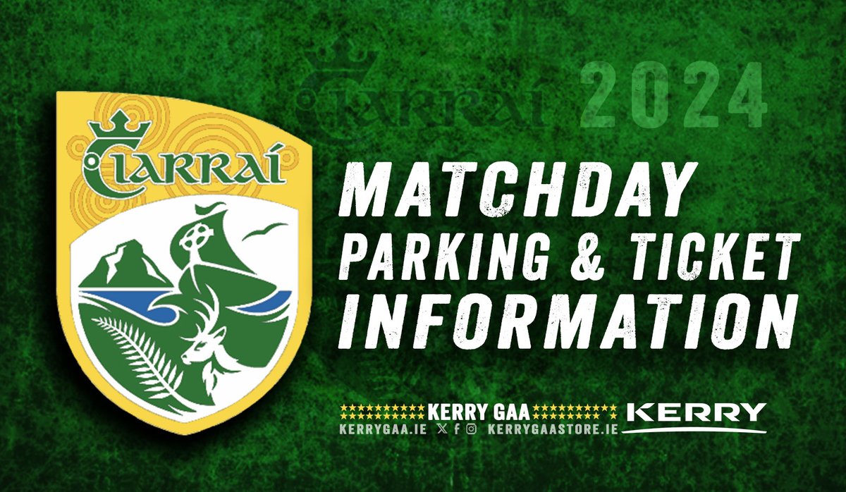 Matchday Parking & Ticket Information ▶️ kerrygaa.ie/match-day-park… #WeAreKerry #CiarraíAbú