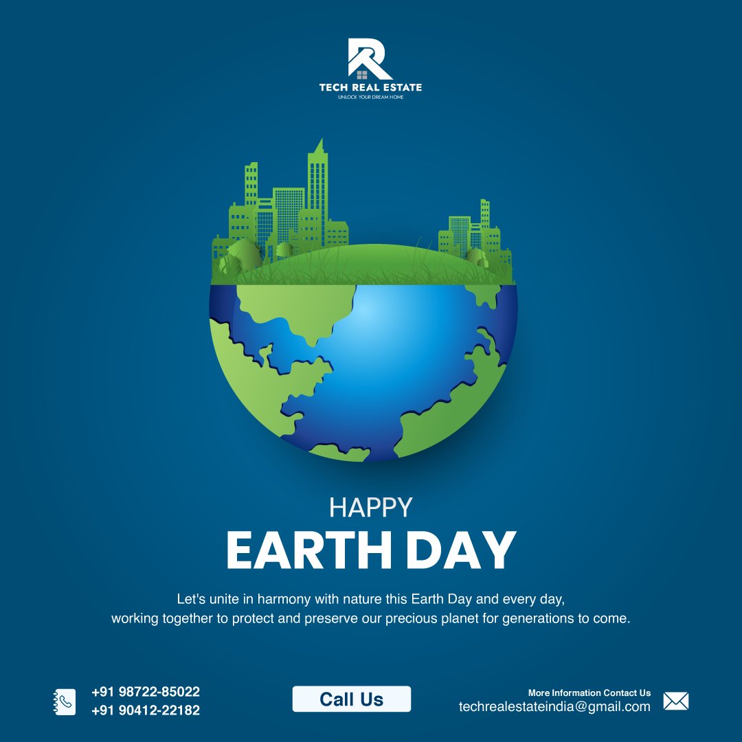 🌍 Let's work together to build a greener tomorrow. With sustainable practices, we're not just providing homes; we're preserving our planet.

Join us in protecting our Earth every day.

#EarthDay24 #EarthDay  #GreenRealEstate #techrealestate #trendingpost