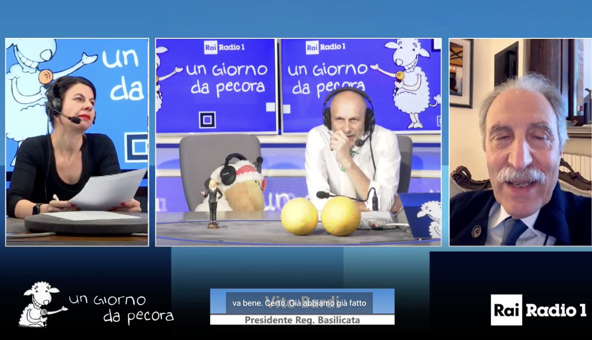 Buon venerdì a tutti da @giorgiolauro e @GeppiC! Oggi #19aprile a @Radio1Rai #ugdp c'è il candidato alla presidenza della Basilicata per il c.destra @VitoBardi!